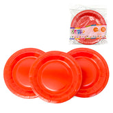 PLATO CARTON 18 CM ROJO X 10